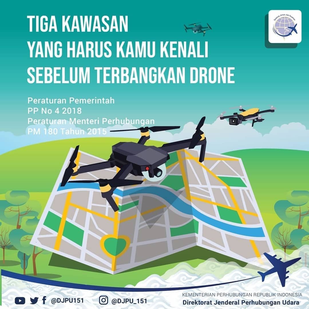 Kawasan terbang Drone.